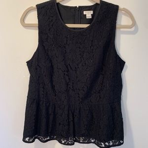 J.Crew Lace Peplum Top